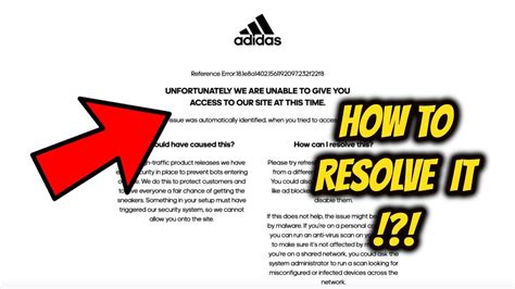 adidas website access denied|HOW TO UNBLOCK YOURSELF FROM THE ADIDAS .